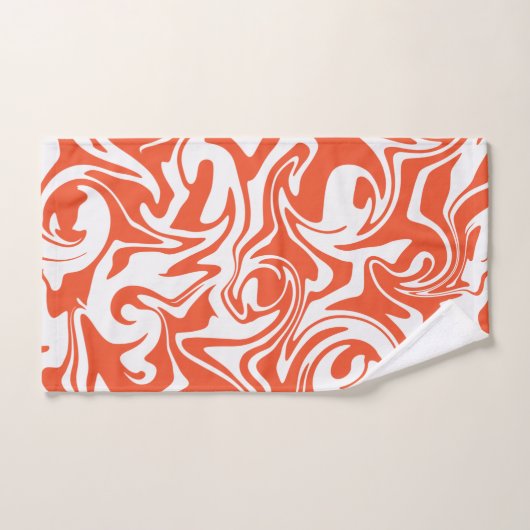 Spill - Oranje en wit Bad Handdoek (Handdoek)