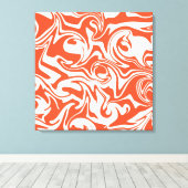 Spill - Oranje en wit Canvas Afdruk (Insitu (Houten vloer))