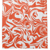 Spill - Oranje en wit Douchegordijn (Voorkant)