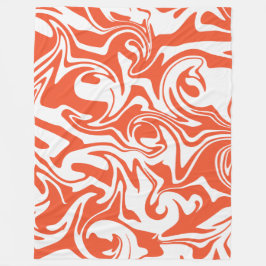 Spill - Oranje en wit Fleece Deken