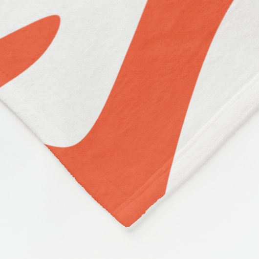 Spill - Oranje en wit Fleece Deken (Hoek)