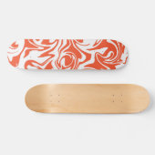 Spill - Oranje en wit Persoonlijk Skateboard (Horizontaal)