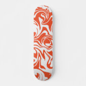 Spill - Oranje en wit Persoonlijk Skateboard (Voorkant)