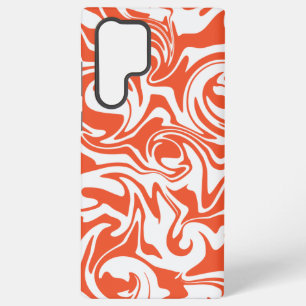 Spill - Oranje en wit Samsung Galaxy Hoesje