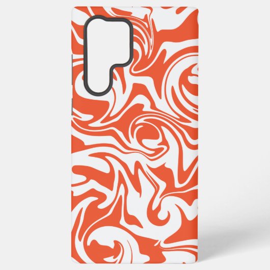 Spill - Oranje en wit Samsung Galaxy Hoesje (Achterkant)
