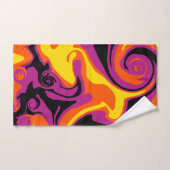 Spill - Oranje, zwart, roze en geel Bad Handdoek (Handdoek)