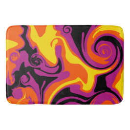 Spill - Oranje, zwart, roze en geel Badmat