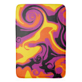 Spill - Oranje, zwart, roze en geel Badmat (Voorkant Verticaal)