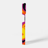 Spill - Oranje, zwart, roze en geel iPhone Hoesje (Rechterkant)