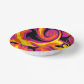 Spill - Oranje, zwart, roze en geel Papieren Kommen (Gebogen)