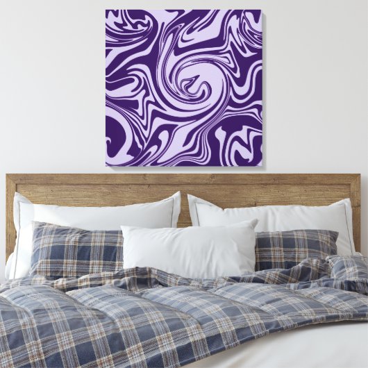 Spill - Paars Canvas Afdruk (Insitu (Slaapkamer))