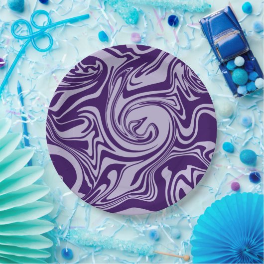 Spill - Paars Papieren Bordje (Feest)