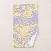 Spill - Pastel - Geel en Paars Bad Handdoek (Handdoek)