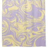 Spill - Pastel - Geel en Paars Douchegordijn (Voorkant)