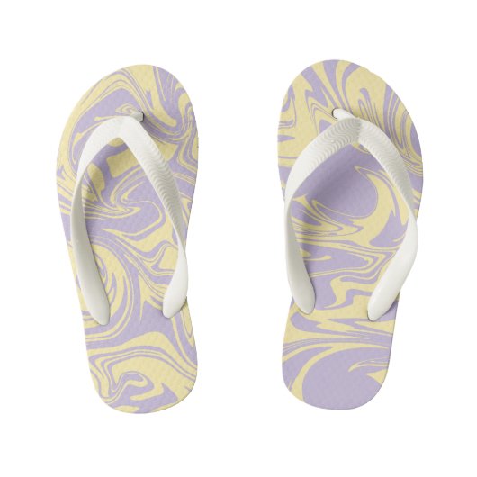 Spill - Pastel - Geel en Paars Kinder Teenslippers (Voetbed)