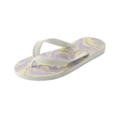 Spill - Pastel - Geel en Paars Kinder Teenslippers (Schuin)