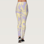 Spill - Pastel - Geel en Paars Leggings (Achterkant)