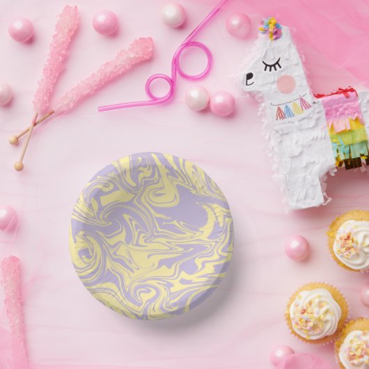 Spill - Pastel - Geel en Paars Papieren Kommen (Feest)