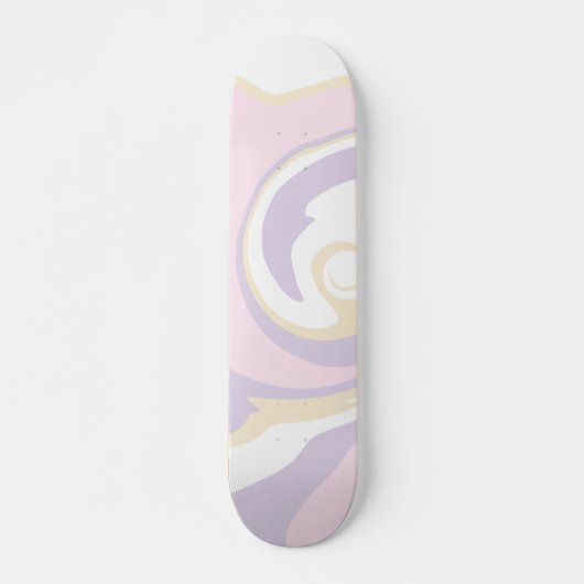 Spill - Pastel Roze, Geel en Paars Persoonlijk Skateboard (Voorkant)