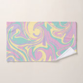 Spill - Pastel roze, geel, Paars en groen Bad Handdoek (Handdoek)