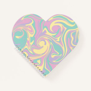 Spill - Pastel roze, geel, Paars en groen Notitieboek