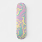Spill - Pastel roze, geel, Paars en groen Persoonlijk Skateboard (Voorkant)