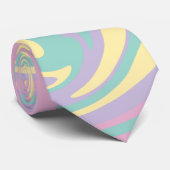 Spill - Pastel roze, geel, Paars en groen Stropdas (Opgerold)