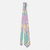 Spill - Pastel roze, geel, Paars en groen Stropdas (Achterkant)