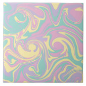 Spill - Pastel roze, geel, Paars en groen Tegeltje (Voorkant)