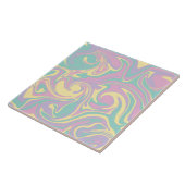 Spill - Pastel roze, geel, Paars en groen Tegeltje (Zijkant)