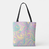 Spill - Pastel roze, geel, Paars en groen Tote Bag (Achterkant)