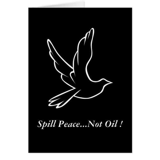 Spill Peace...geen olie! (Voorkant)