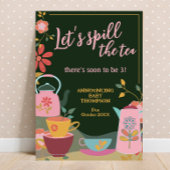 Spill the Tea Leuke Baby Zwangerschapsaankondiging Kaart