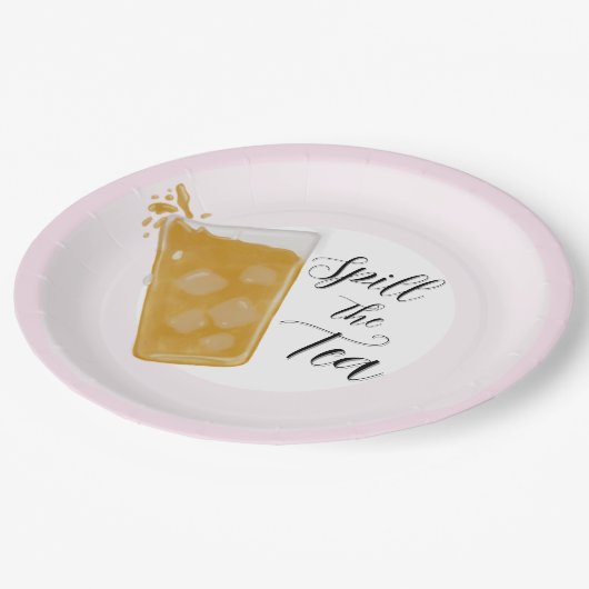 Spill the Tea Party Plates Papieren Bordje (Gekanteld)
