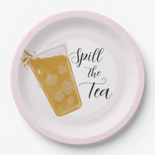 Spill the Tea Party Plates Papieren Bordje (Voorkant)