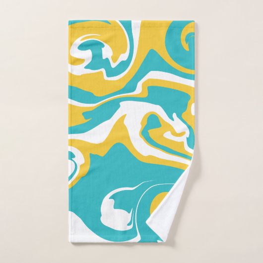 Spill - Turquoise en Yellow Bad Handdoek (Handdoek)