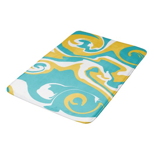 Spill - Turquoise en Yellow Badmat (Gekanteld)