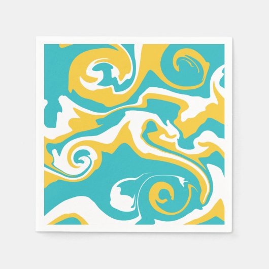 Spill - Turquoise en Yellow Servet (Voorkant)