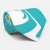 Spill - Turquoise en Yellow Stropdas (Opgerold)