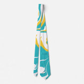 Spill - Turquoise en Yellow Stropdas (Achterkant)
