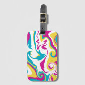 Spill - Turquoise, Geel, Roze en Wit Bagagelabel (Voorkant (verticaal))