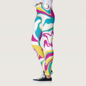 Spill - Turquoise, Geel, Roze en Wit Leggings (Links)