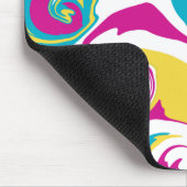 Spill - Turquoise, Geel, Roze en Wit Muismat (Hoek)