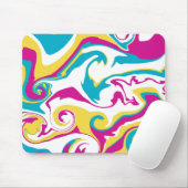 Spill - Turquoise, Geel, Roze en Wit Muismat (Met muis)