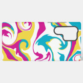 Spill - Turquoise, Geel, Roze en Wit Samsung Galaxy Hoesje (Achterkant horizontaal)