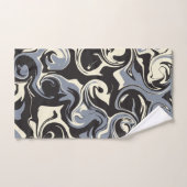 Spill - zwart, grijs en crème bad handdoek (Handdoek)