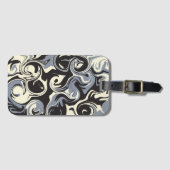 Spill - zwart, grijs en crème bagagelabel (Voorkant (horizontaal))