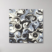 Spill - zwart, grijs en crème canvas afdruk (Voorkant)