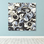 Spill - zwart, grijs en crème canvas afdruk (Insitu (Houten vloer))