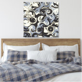 Spill - zwart, grijs en crème canvas afdruk (Insitu (Slaapkamer))